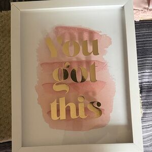 Gold and Pink Motivational Wall Art